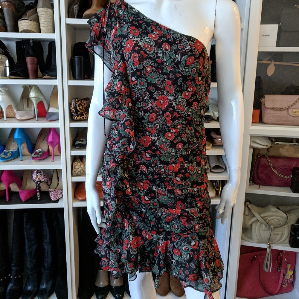 VERONICA BEARD Ballard One-Shoulder Ruffle Dress - Picture 2 of 7